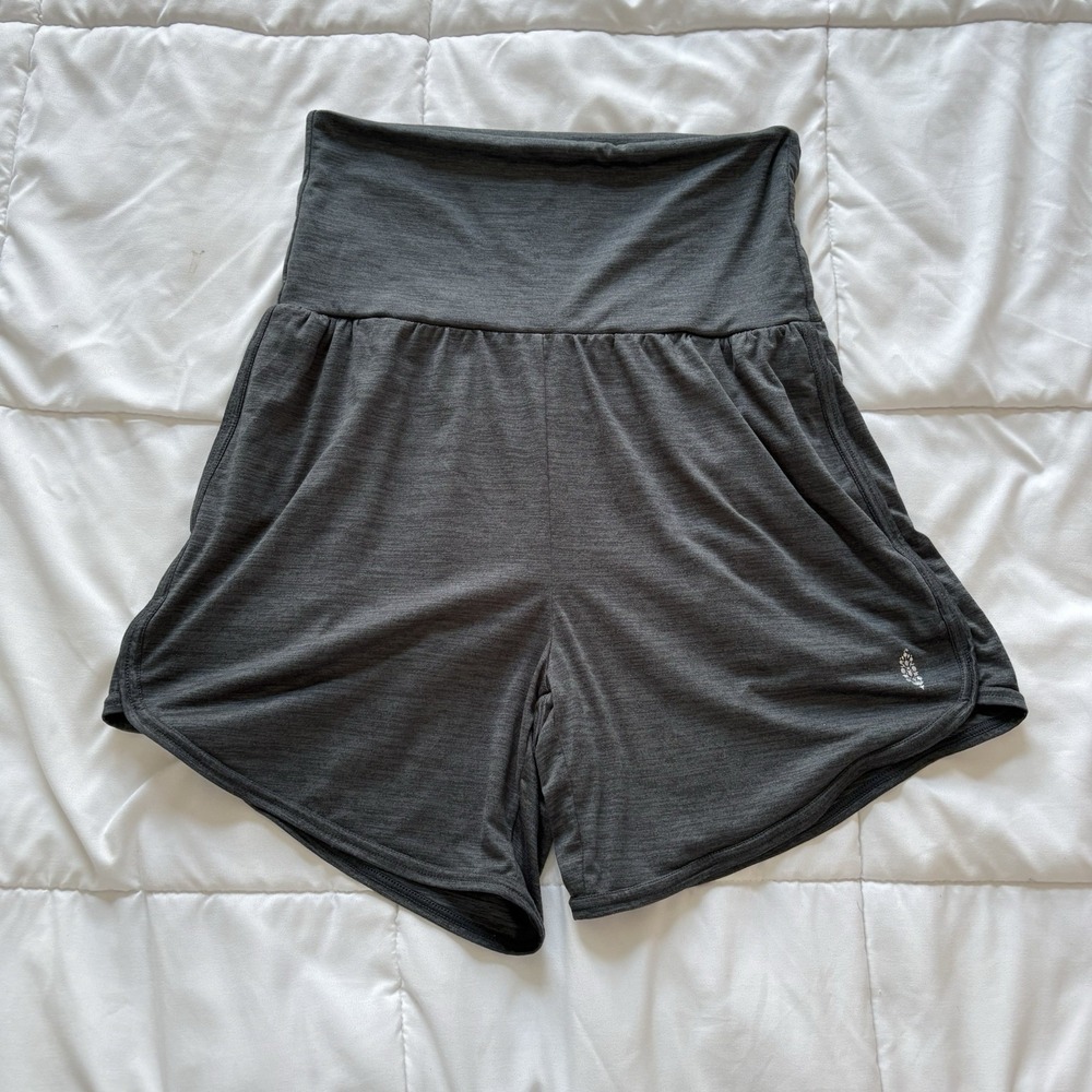 Free People FP Movement Sweat Shorts Womens Gray Activewear Yoga Quiet Luxury
